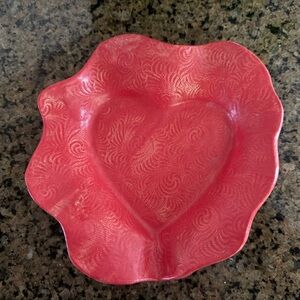 ❣️Red Heart-Shaped ceramic dish.